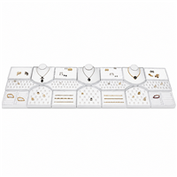SET22 -W  White Leather Jewelry Display Set â€“ 18 Piece Collection