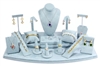 SET71-D88 ICE BLUE FAUX SUEDE DISPLAY SET