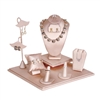 SET85-S50 Champagne Pink Magnetic Jewelry Display 9-Piece Set