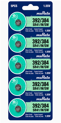 Murata SR41W 392 Silver Oxide Watch Battery 1.55V High Drain