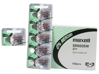 Maxell 371 SR920SW Silver Oxide Watch Battery 1.55V Mercury Free