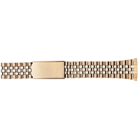 WB-1Y Men Gold Tone Jubilee Style Metal 16-21mm
