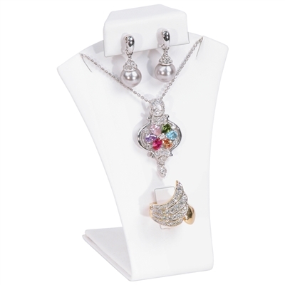 XD2991L/W  WHITE NECK STAND W/RING/EARRING
