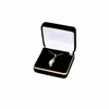 YP9/BK Black Velvet Metal Pendant/ Earring Box
