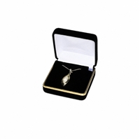 YP9/BK Black Velvet Metal Pendant/ Earring Box
