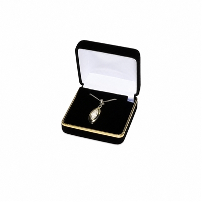 YP9/BK Black Velvet Metal Pendant/ Earring Box