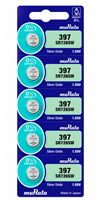 397 (SR726SW) muRata  Silver Oxide Watch Battery â€“ 5 Pack